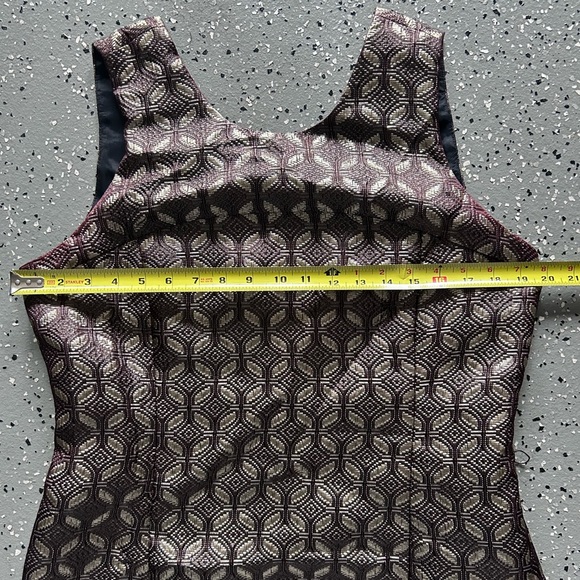 Michael Kors Gold Metallic Sheath Cocktail Dress EUC - Picture 5 of 8